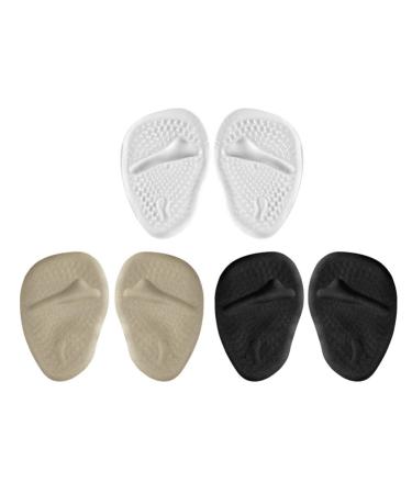 FRCOLOR 3 Pairs Forefoot Pad Non-Slip Mat Foot Cushions Forefoot Front Pads Heel Inserts Breathable Foot Pads Insoles for Heels Cushions Gel Girl High Heel