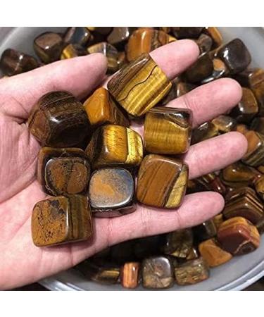 17mm-22mm Natural Polished Tiger Eye Yellow Quartz Cube Crystal Tumbled Stone 10pc - Buy Online on GoSupps.com