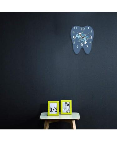 TENGJU Non-Ticking Silent Dental Words Tooth Shaped Dentist Professional Wall Watch Decorative Clinic Ornament Dental Orthodontics Decor Clock s - Buy Online on GoSupps.com