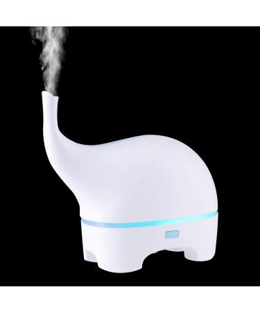 MissRHEA Small Elephant Essential Oil Diffuser, 120ml USB Kids Ultrasonic Aroma Diffuser Humidifier, 7 Color Changing Night Light & Waterless Auto-Off for Bedroom, Baby Room, Home, Office