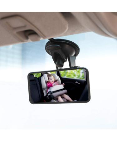 Goolsky Rear View Mirror Baby Car Mirror Wide View Suction Cup Mirror