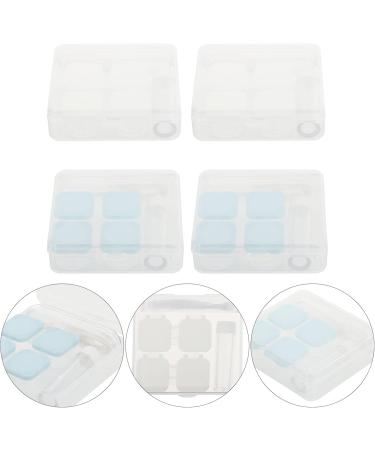 Heallily 4-Piece Colored Contact Lenses Case - Travel-Friendly Durable ABS Holder for Eye Care & Lens Storage - Buy Online on GoSupps.com