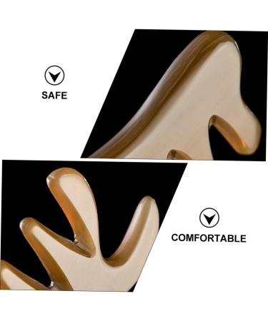 Gogogme Acupuncture Gua Sha Comb - Ox Horn Massage Tool for Body & Scalp Scrubs | International Shipping Available - Buy Online on GoSupps.com