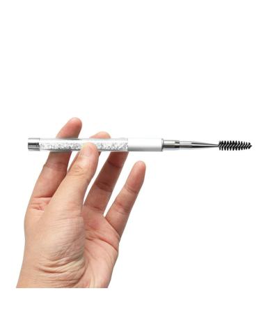 SKYPIA Eyelashes Comb Curlers Mascara & Eyebrow Brush with Cap - WHITE | Travel Makeup Wands - Buy Online on GoSupps.com