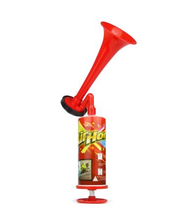 Handpush Pump Blast Air Horn HELESIN Handheld Aluminum Air Horn Gas Free Blow Horn Loud Sound for Emergency Warning Boating Camping Party Supplies Xmas Holiday Celebration Favors 1 PACK Large