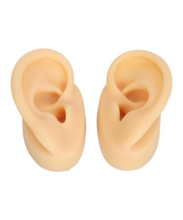 Ear Piercing Practice Model - Soft Silicone Lifelike Left Right Reusable Display for Earphones (Light Beige) - International Shipping Available - Buy Online on GoSupps.com