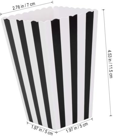 HOMSFOU 48pcs Popcorn Carton Party Bag Gift Bag Party Candy Cartons Candy Bar Bag Candy Buffet Bags Candy Bag European and American 1 count (Pack of 1) Black - Buy Online on GoSupps.com