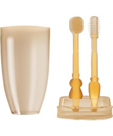 Baby Toothbrush 12 Months and up Double Sided Toothbrush Soft Silicone Brush Head Training Tooth Brush with Soft Bristles Toothbrush for Babies Toddler Teething 3pc Dtt - Buy Online on GoSupps.com