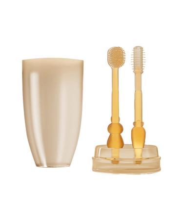 Baby Training Toothbrush Soft Silicone Brush Head Toothbrush for Infants Toddler Toothbrush Silicone Tongue Brush Dental Care for 0-18 Months Baby Xiaoyaoyou
