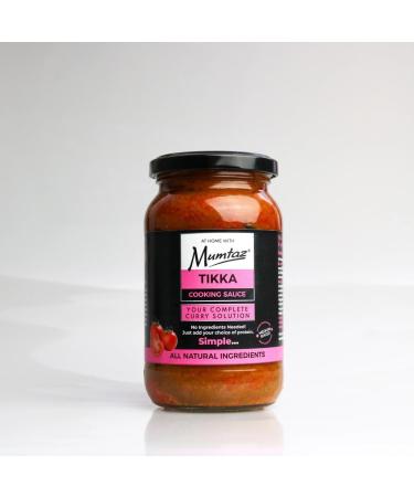 Mumtaz TIKKA Indian Curry Cooking Sauce - Restaurant Quality at Home - Medium Spiced - 350g Jar Serves 4-5 - All Natural Ingredients- Gluten Free- Vegetarian Friendly.