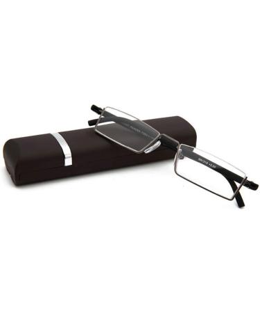 Kokobin Reading Glasses 2-Pack | Ultra-Light TR90 & Metal Half-Glasses | +3.0 Diopters for Men & Women | Stylish Black & Brown with Case - Buy Online on GoSupps.com