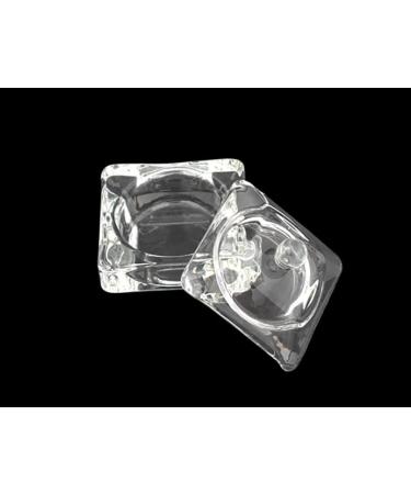 JIHUOO 2 Pieces Clear Dappen Glass Nail Art Cups - Nail Powder & Liquid Dappen Dishes with Lid - Buy Online on GoSupps.com