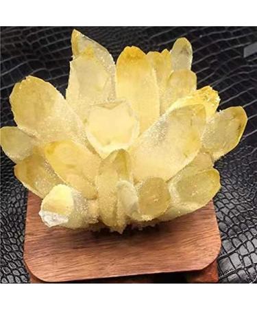 1pc Quartz Gemstone Yellow Crystal Cluster Quartz Specimen for feng Shui 500-600g Reiki Crystal Stone - Buy Online on GoSupps.com