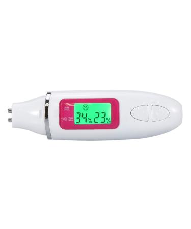 Skin analyzer facial skin tester 2 colors digital LCD display precision-skin tester Face-moisture water oil analyzer (white)