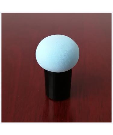 Makeup Sponge Non-latex Makeup Sponge Mushroom Head Powder Liquid Foundation Puff Dry & Wet Multi- function Cosmetic Tool Tamp Storage Box Makeup Sponge Holder(Light blue no cap)