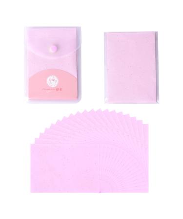 Cozlly 160 Sheets Oil Blotting Paper for Face Oil Control Blotting Paper Oil Absorbing Paper for Face Soft Facial Oil Control Film for Oily Skin Care and Make Up (Pink)