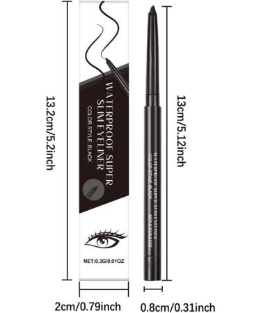 Eye PencilLong Lasting Water Resistant Makeup Eyeliner With Gel Texture Eye LinersFor Daily Use Eyebrow Definition Home Travel Women Professional Black - Buy Online on GoSupps.com