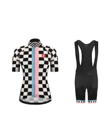 UGLY FROG 2024 women's cycling jersey set cycling jersey short sleeve + cycling shorts with 20D seat pad MTB cycling clothing Color 55 XL