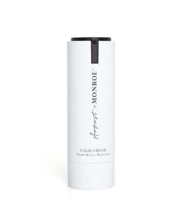 August+Monroe Calm Cream Vitamin B3 Gel Daily Face Moisturizer Vegan with Hyaluronic Acid Niacinamide Oats White Willow Bark - made to Hydrate-Soothe-Restore Skin - For All Skin Types Dermatologist Approved (30ml) (Original) Original (30ml)