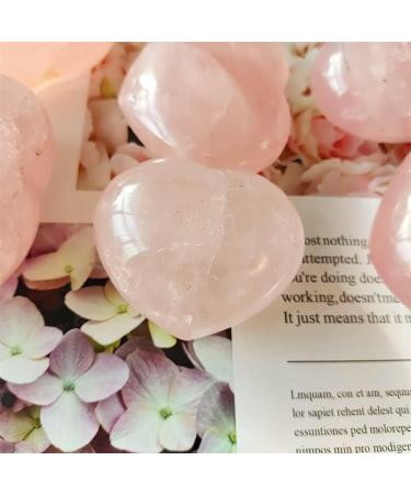 Natural Stones Rose Quartz Heart Reiki Crystal Gemstones Home Decoration - (Color: Rose Quartz Size: 40-60mm) Natural Stones and Minerals - Buy Online on GoSupps.com