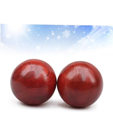 Hoement 2 Pieces Rosewood Hand Massage Ball - Classic 5cm Red Roller for Relaxation & Therapy - Buy Online on GoSupps.com