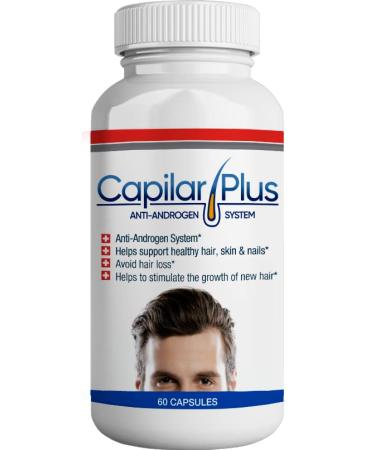 Capilar Plus Hair Growth Supplement | Anti-Androgen System | Effective Hair Loss Treatment | Healthy Skin Hair & Nails - 60 Capsules - Buy Online on GoSupps.com
