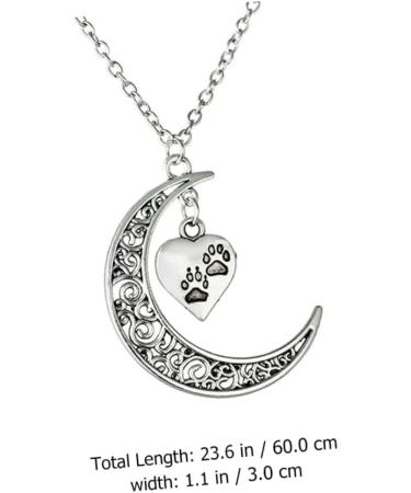 CALLARON Moon Peach Heart Necklace Necklaces Love Heart Necklace Women Necklace Fine - Buy Online on GoSupps.com