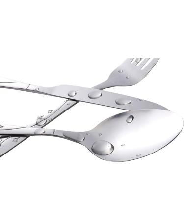 BCDlily Spoon Knife Fork Set 3 Pcs Stainless Steel Knifes Fork Spoon Home Flatware Travel Camping Cutlery Set (Black) - Buy Online on GoSupps.com