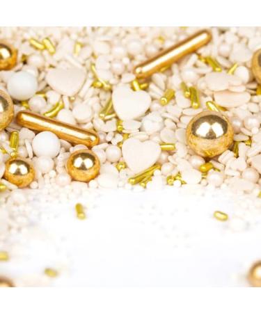 Super Strussel Schickeria - 180g Gold Edible Decorations | Sugar Sprinkles for Cakes & Biscuits | EU Ingredients | No AZO Dyes - Buy Online on GoSupps.com
