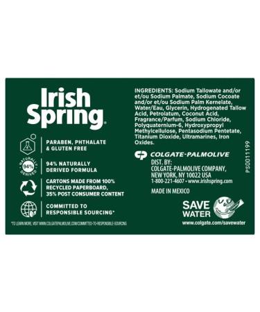 Irish Spring Deodorant Soap 3.2oz Moisture Bars Pack of 8 - Honey Scent - Buy Online on GoSupps.com