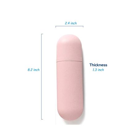 Hovico Portable Travel Toothbrush Box Case - Pink | Toothbrush Holder & Organizer for Camping, Hiking | Protect Storage Box - Buy Online on GoSupps.com