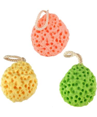Housoutil 6 Pcs Kids Bath Sponge Set | Gentle Body Scrub for Delicate Skin | Honeycomb Cotton Bath Ball & Flower Tools for Children - Buy Online on GoSupps.com
