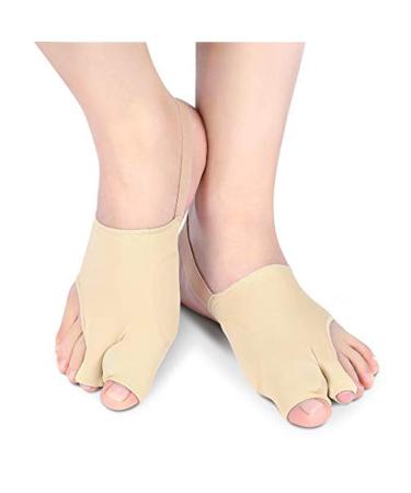 Bunion Corrector Orthopedic Bunion Relief Brace Hallux Valgus Corrector Toe Protector with Gel Cushion and Toe Separators Spacers Bunion Sleeve for Big Toe Straightener Hammer Toe Fit Women&Men Skin L