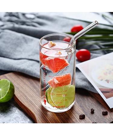 ALINK Glass Smoothie Straws - Pack of 8 | 10x10mm Long Reusable Drinking Straws with Cleaning Brushes - Buy Online on GoSupps.com