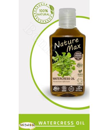 Nature Max Watercress Oil (3.38 oz / 100 ml) Nasturtium Officinale Roquette Rucola Arugula Rugula Cress Cold Pressed Non Gmo Pure Natural Herbal Cooking & Hair & Skin & Body - Buy Online on GoSupps.com