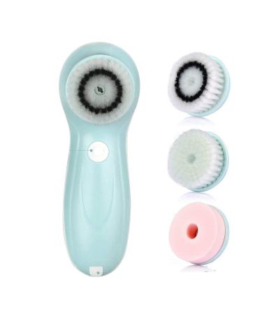 Ubbetter Rechargeable Facial Brush Set | 2 Speeds, 3 Brush Heads, Blackhead Remover | Exfoliating Massage | Waterproof Cleansing Brush - Buy Online on GoSupps.com