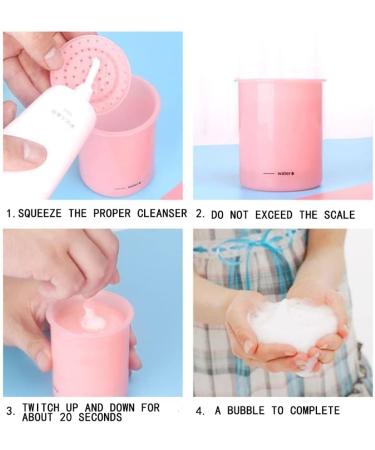 Face Cleanser Foamer Makeup Wash Bubble Maker Travel Household Rich Foam Maker Cup Pink rich foam maker - Buy Online on GoSupps.com