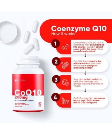 New CoQ10 Ubiquinone Supplement Powerful 200mg High Potency Capsules Coenzyme q10 Improves Heart Health Increases Energy and Exercise Performance Reduced Migraines and is a Powerful Antioxidant Gluten Free NON-GMO Vegan - 60 Capsules 60 count (Pack of 1) - Buy Online on GoSupps.com