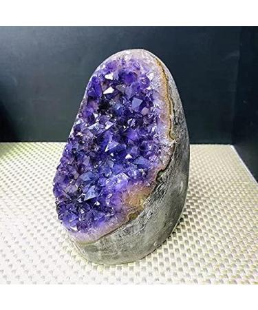 Natural Brazilian Amethyst Geode Purple Crystal Clusters Quartz Stone 500g-600g for Home 1pc Chakra Reiki Balancing - Buy Online on GoSupps.com