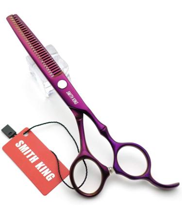 6.0 inch hair scissors set hair cutting scissors & thinning scissors with razor&comb in 1 set (Violet) - Buy Online on GoSupps.com