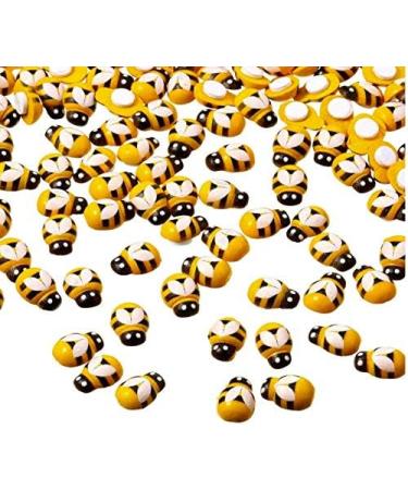 Aeyistry 100PCS Wooden Bee Flatback | Self-Adhesive Bumble Bees for Scrapbooking and Crafts - Buy Online on GoSupps.com