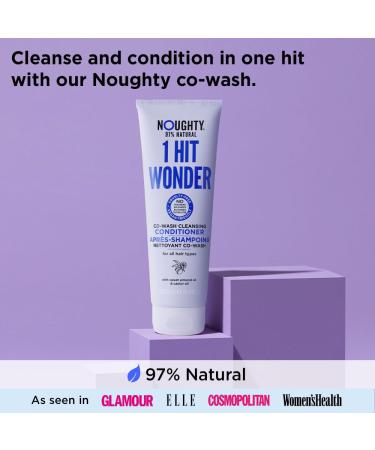 Noughty 97% Natural 1 Hit Wonder Co-Wash - Sulfate-Free Vegan 2-in-1 Shampoo & Conditioner with Sweet Almond & Castor Oil | 250ml - Buy Online on GoSupps.com