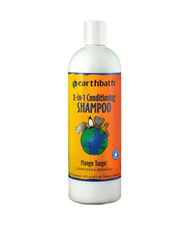 earthbath 2-in-1 Conditioning Shampoo for Pets  Dog Shampoo and Conditioner, Conditions & Detangles, Made in USA  Mango Tango, 16 oz