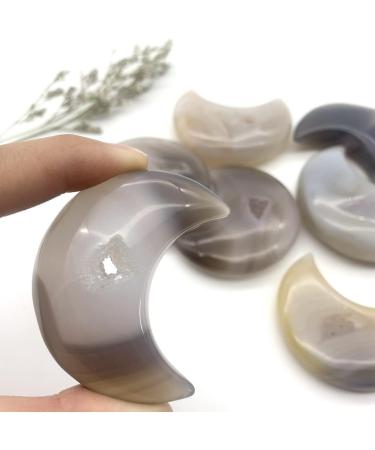 Room Decoration Gemstones for Decoration Natural Geode Agate Moon-Shaped Cluster Handmade Raw Quartz Carved Polished Decoraction Decor Stones Aura Crystal - Buy Online on GoSupps.com