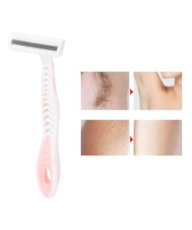 Portable Women's Stainless Steel Razor Cutter - Safe Manual Shaving Tool in Pink for Effortless Hair Removal - Buy Online on GoSupps.com