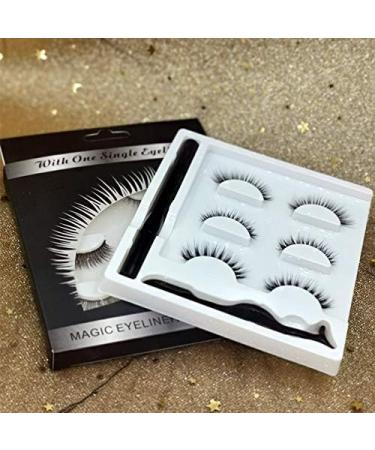  NO GLUE NO MAGNENT 3 Differt Pairs Makeup Magic Eyeliner Lashes Set Tweezer Handmade Natural And Dramatic Look False Eyelashes Eye Lashes Extension (02) - Buy Online on GoSupps.com