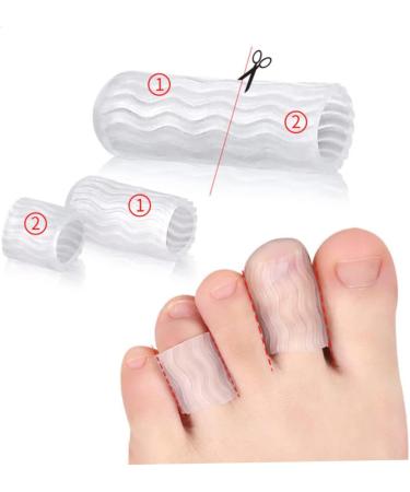 4 Pairs Healvian Toe Protectors & Sleeves - White Open Toe Tubes for Hammer Toes - Sports Set with Gel Protective Agent - Buy Online on GoSupps.com