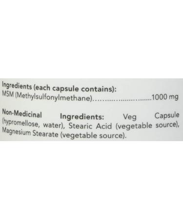 NOW Supplements MSM 1000mg Lignisul Capsules 240 Count - Buy Online on GoSupps.com