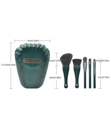 5-Piece Makeup Brush Set - Portable Plastic Handle - Blusher & Eye Beauty Tools - Flat Makeup Brush (Color D) - International Shipping Available - Buy Online on GoSupps.com
