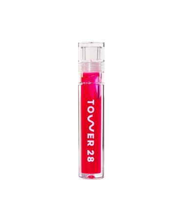 Tower 28 ShineOn Lip Jelly  XOXO | Non-Sticky  Vegan Lip Gloss in Sheer Pink | Moisturizing Apricot and Raspberry Seed Oil | Clean  Cruelty Free